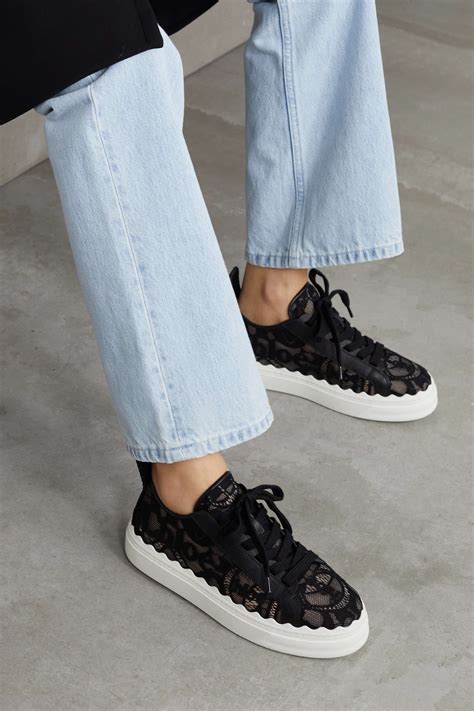 chloé shoes sneakers|chloe scalloped sneakers.